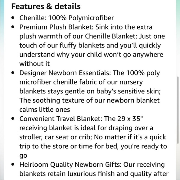 Little Giraffe Baby Blanket Chenille Satin Trim Stroller Blanket two tone - Picture 10 of 10